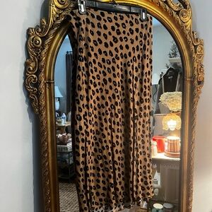 Cheetah Print Midi Skirt